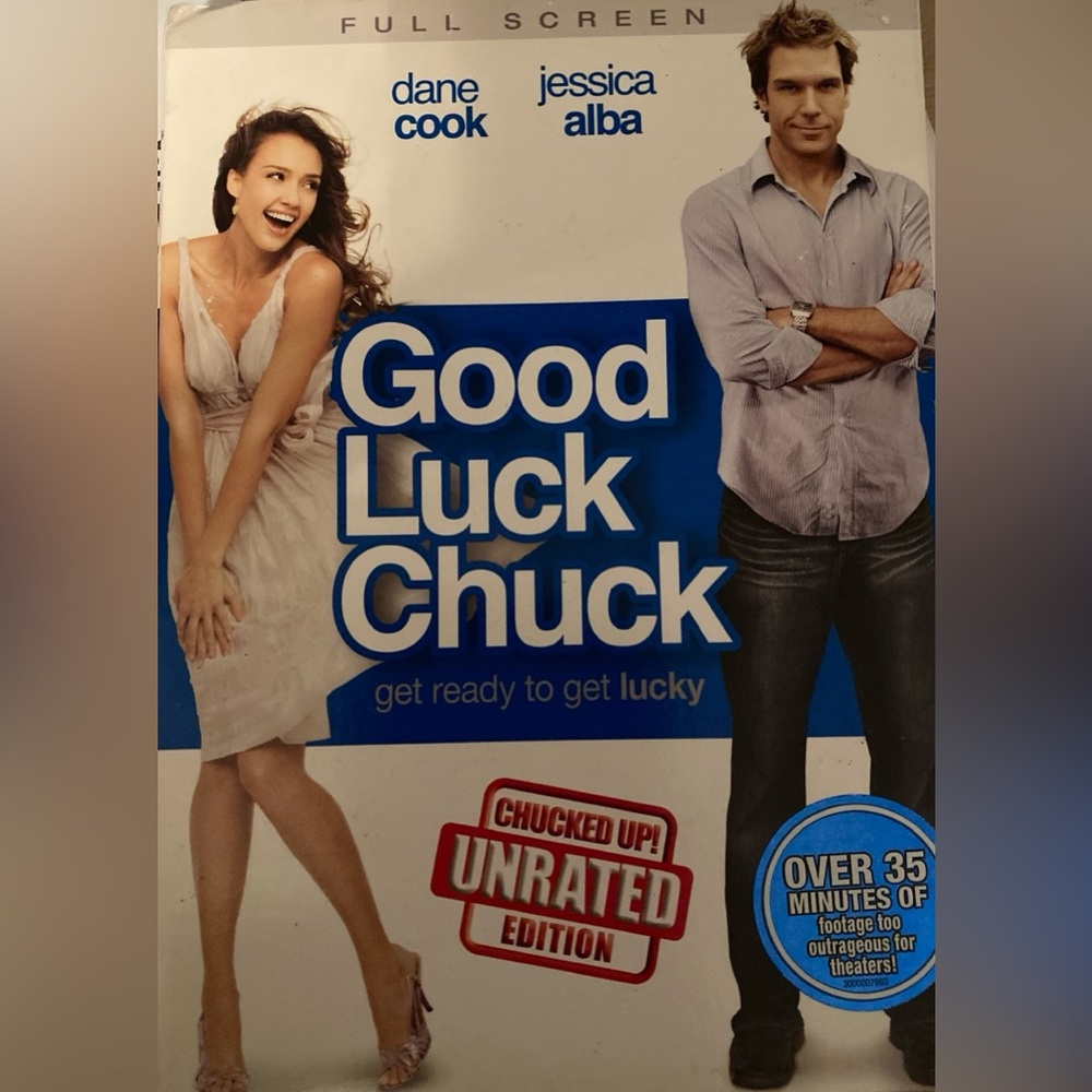 Good Luck Chuck Movie Unrated Edition Jessica Alba Dane Cook Full Screen